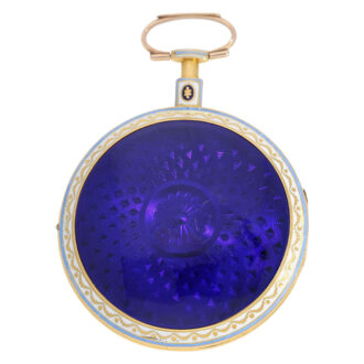 Exquisite English gold and enamel verge watch Circa 1810