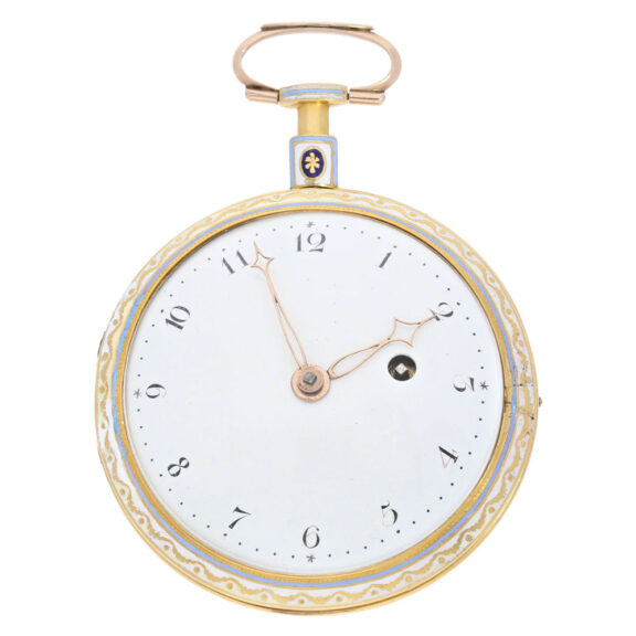 Exquisite English gold and enamel verge watch Circa 1810 Exquisite English gold and enamel verge watch Circa 1810
