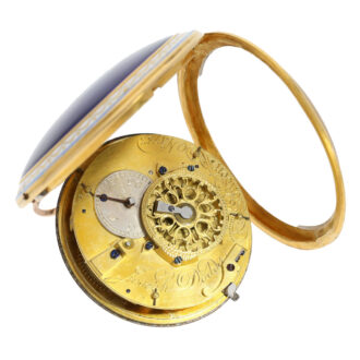 Exquisite English gold and enamel verge watch Circa 1810