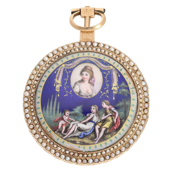 German very fine enamel painted virgule watch Circa 1810 German very fine enamel painted virgule watch Circa 1810