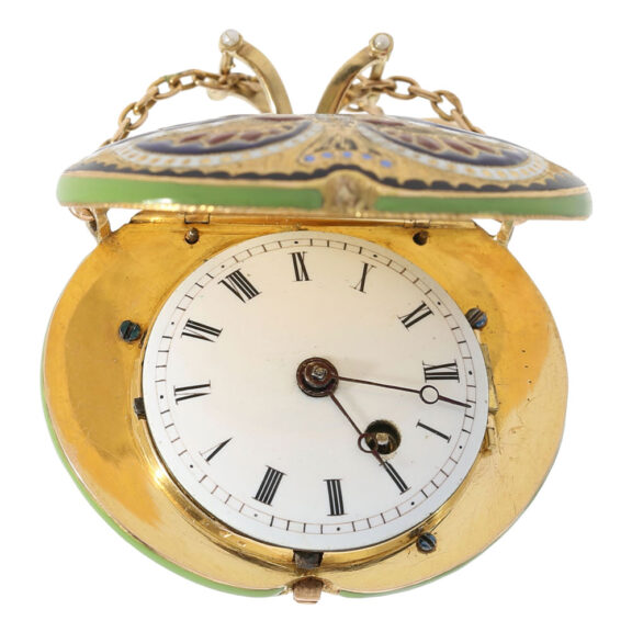 Swiss 18k gold and enamel butterfly form watch Circa1810 Swiss 18k gold and enamel butterfly form watch Circa1810