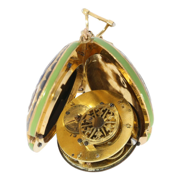 Swiss 18k gold and enamel butterfly form watch Circa1810 Swiss 18k gold and enamel butterfly form watch Circa1810