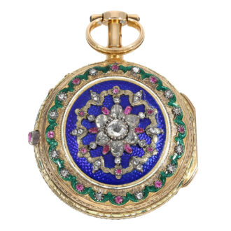 French 18k gold decorated repeater à toc et à tact Circa 1770