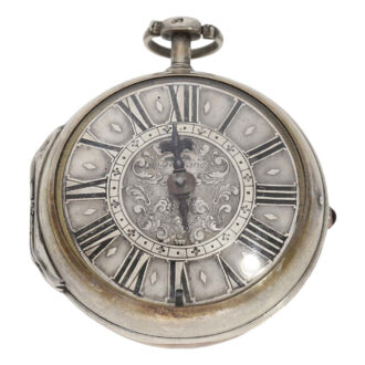 Interesting Swiss silver pair cased verge watch Circa 1690