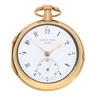 English rose gold pair cased verge pocket watch Circa 1800