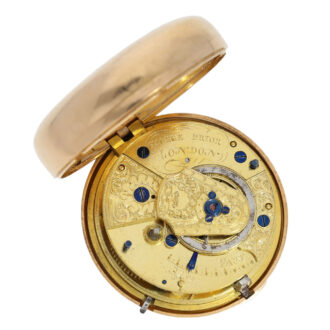 English rose gold pair cased verge pocket watch Circa 1800