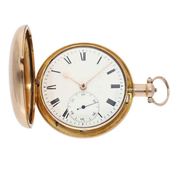 English hunting cased lever with stoppable seconds Circa 1810