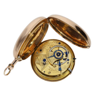English hunting cased lever with stoppable seconds Circa 1810