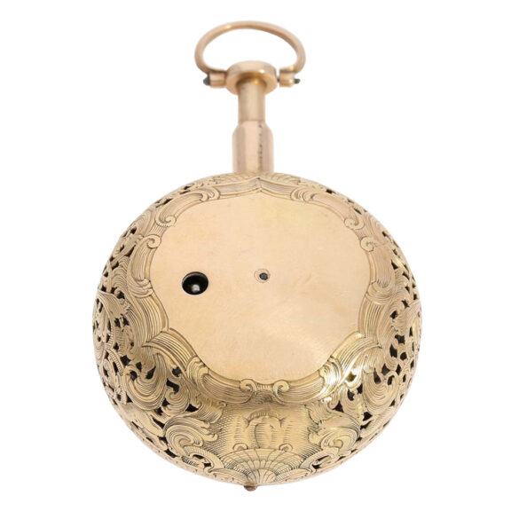German half quarter repeating repoussé verge Circa 1740 German half quarter repeating repoussé verge Circa 1740