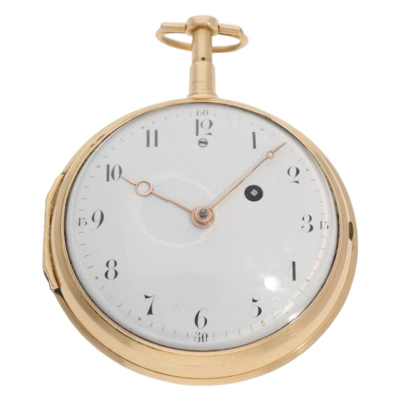 French 18 carat rose gold quarter repeating verge Circa 1820 French 18 carat rose gold quarter repeating verge Circa 1820
