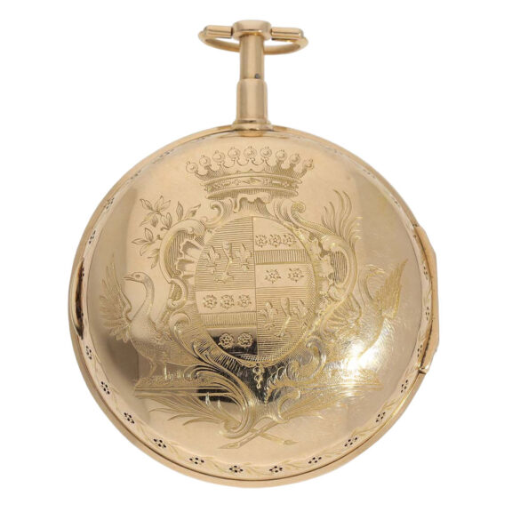 French 18 carat rose gold quarter repeating verge Circa 1820