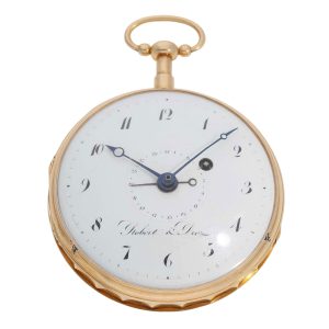 Swiss rose gold quarter repeating watch with date Circa 1800