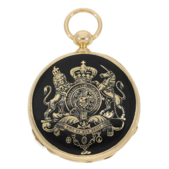Swiss gold seconde morte lever with two time zone Circa 1850 Swiss gold seconde morte lever with two time zone Circa 1850