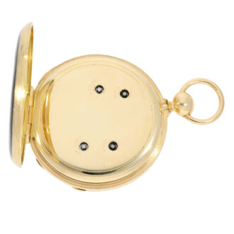 Swiss gold seconde morte lever with two time zone Circa 18504 Swiss gold seconde morte lever with two time zone Circa 1850