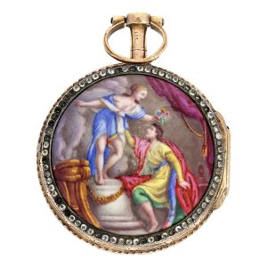 French gold verge with skeletonized movement Circa 1765
