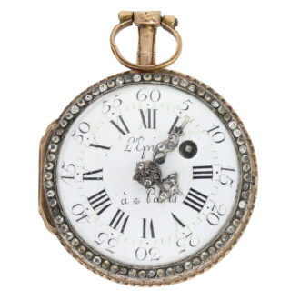 French gold verge with skeletonized movement Circa 1765 French gold verge with skeletonized movement Circa 1765