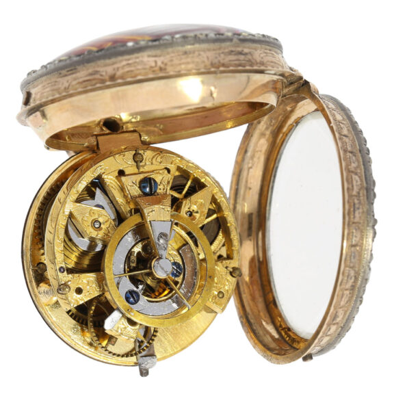 French gold verge with skeletonized movement Circa 1765 French gold verge with skeletonized movement Circa 1765