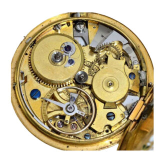 French 20 carat gold and enamel repeating lever watch Circa 1775
