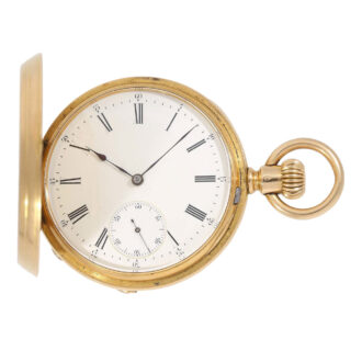 Swiss rose gold hunting cased lever pocket watch Circa 1870