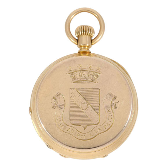 Swiss rose gold hunting cased lever pocket watch Circa 1870