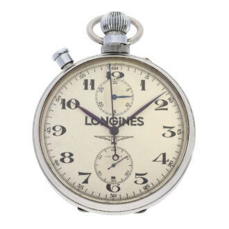 Very rare Swiss steel chronograph with register Circa 1950