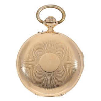 Swiss rose gold hunting cased min repeating lever Circa 1895