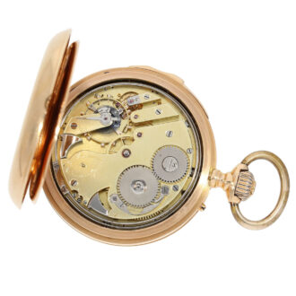 Swiss rose gold hunting cased min repeating lever Circa 1895