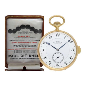 Swiss 18k gold open faced minute repeating lever Circa 1915