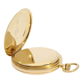 Swiss 18k gold open faced minute repeating lever Circa 1915