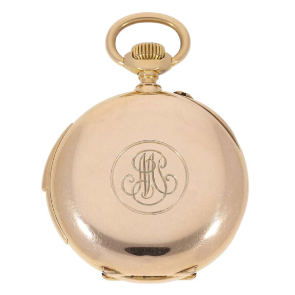 Swiss rose gold open faced minute repeating lever Circa 1900 Swiss rose gold open faced minute repeating lever Circa 1900