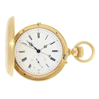 Technically interesting Swiss gold chronograph Circa 1872