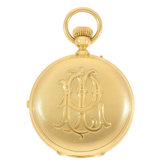 Technically interesting Swiss gold chronograph Circa 1872 Technically interesting Swiss gold chronograph Circa 1872