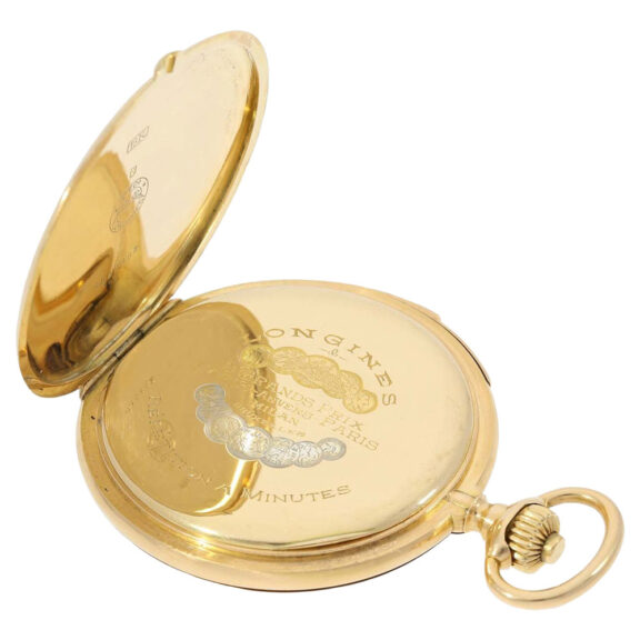 Swiss gold hunting cased minute repeating lever Circa 1915 Swiss gold hunting cased minute repeating lever Circa 1915