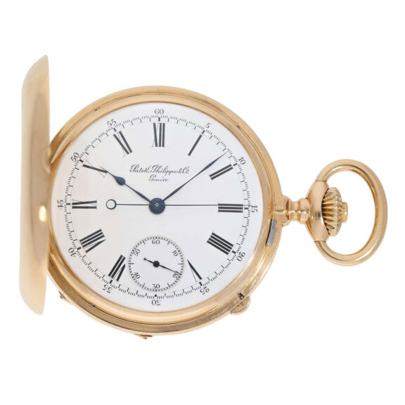 Swiss gold ankerchronometer with chronograph Circa 1885