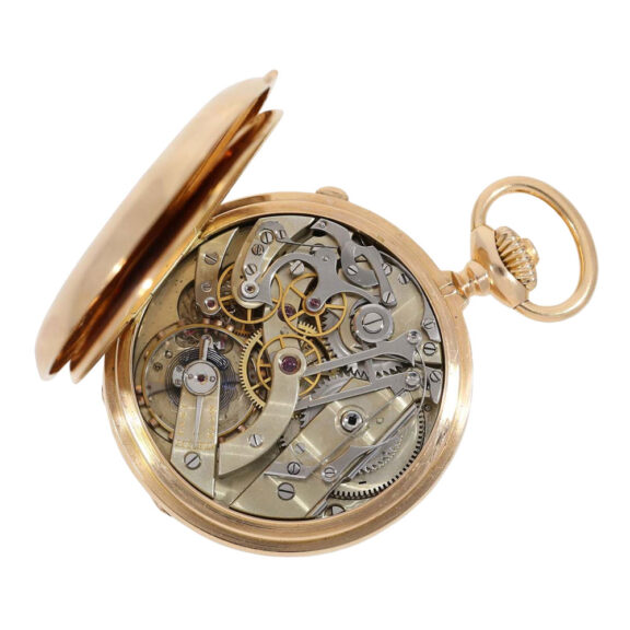 Swiss gold ankerchronometer with chronograph Circa 1885 Swiss gold ankerchronometer with chronograph Circa 1885