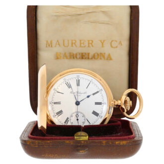 Swiss gold ankerchronometer with chronograph Circa 1885