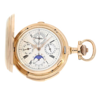 Important 18k rose gold complicated full hunter Circa 1895