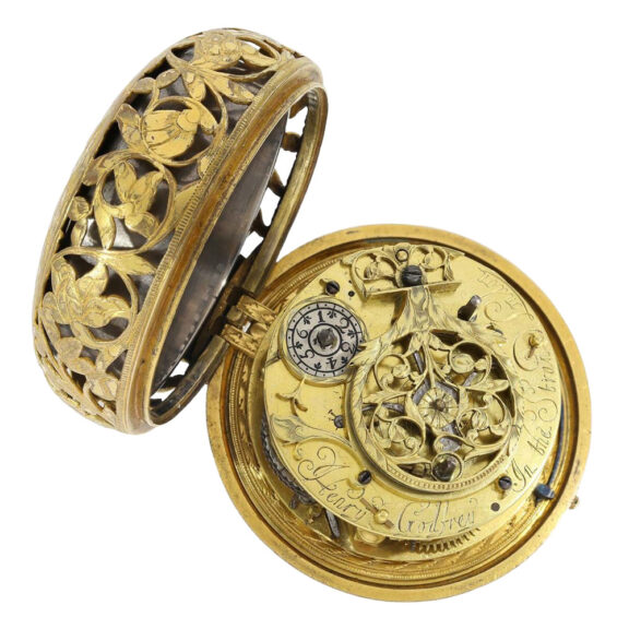 Early English open faced pendant watch with alarm Circa 1685 Early English open faced pendant watch with alarm Circa 1685