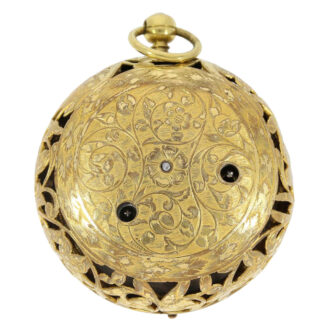 Early English open faced pendant watch with alarm Circa 1685