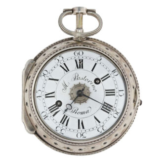 Italian silver repeating coach watch with alarm Circa 1780