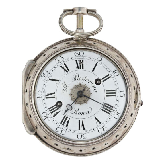 Italian silver repeating coach watch with alarm Circa 1780