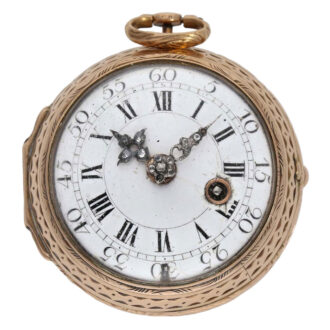 Extremely rare German gold and onyx verge watch Circa 1770