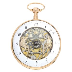 Swiss quarter repeater with Jacquemart automaton Circa 1820