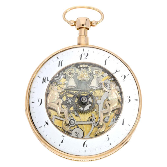 Swiss quarter repeater with Jacquemart automaton Circa 1820