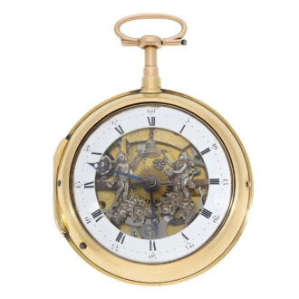 English/Swedish gold quarter repeating verge watch Circa 1800