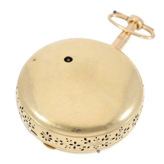 English/Swedish gold quarter repeating verge watch Circa 1800 English/Swedish gold quarter repeating verge watch Circa 1800