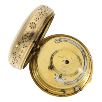English/Swedish gold quarter repeating verge watch Circa 1800 English/Swedish gold quarter repeating verge watch Circa 1800