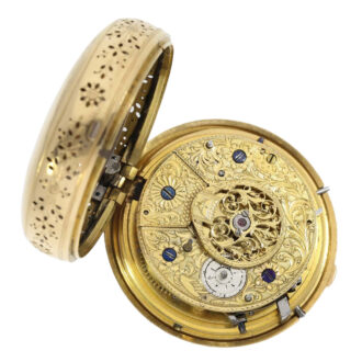English/Swedish gold quarter repeating verge watch Circa 1800 English/Swedish gold quarter repeating verge watch Circa 1800