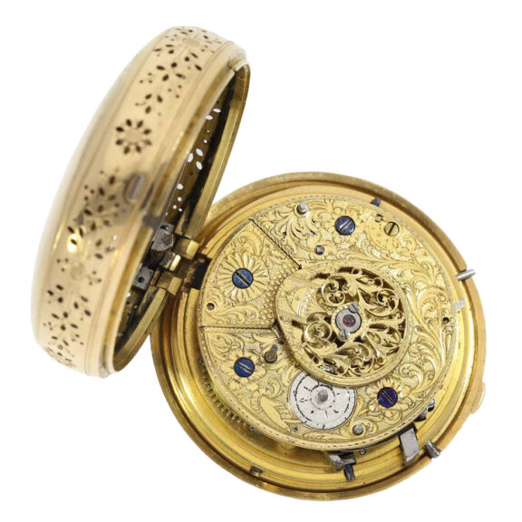 English/Swedish gold quarter repeating verge watch Circa 1800 English/Swedish gold quarter repeating verge watch Circa 1800