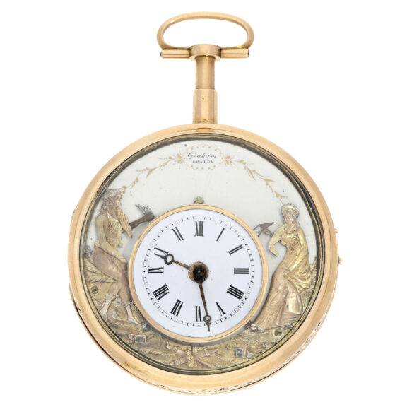 Swiss gold Jacquemart verge for the English market Circa 1800
